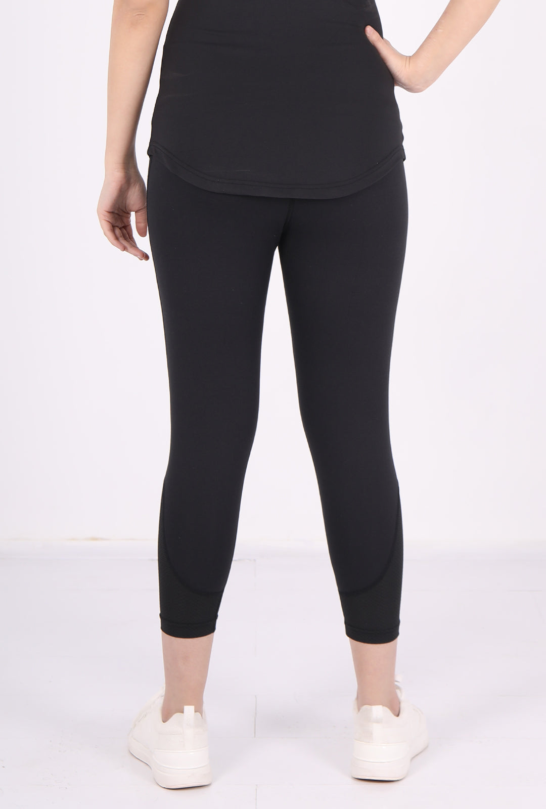 Double-Layer Black Leggings