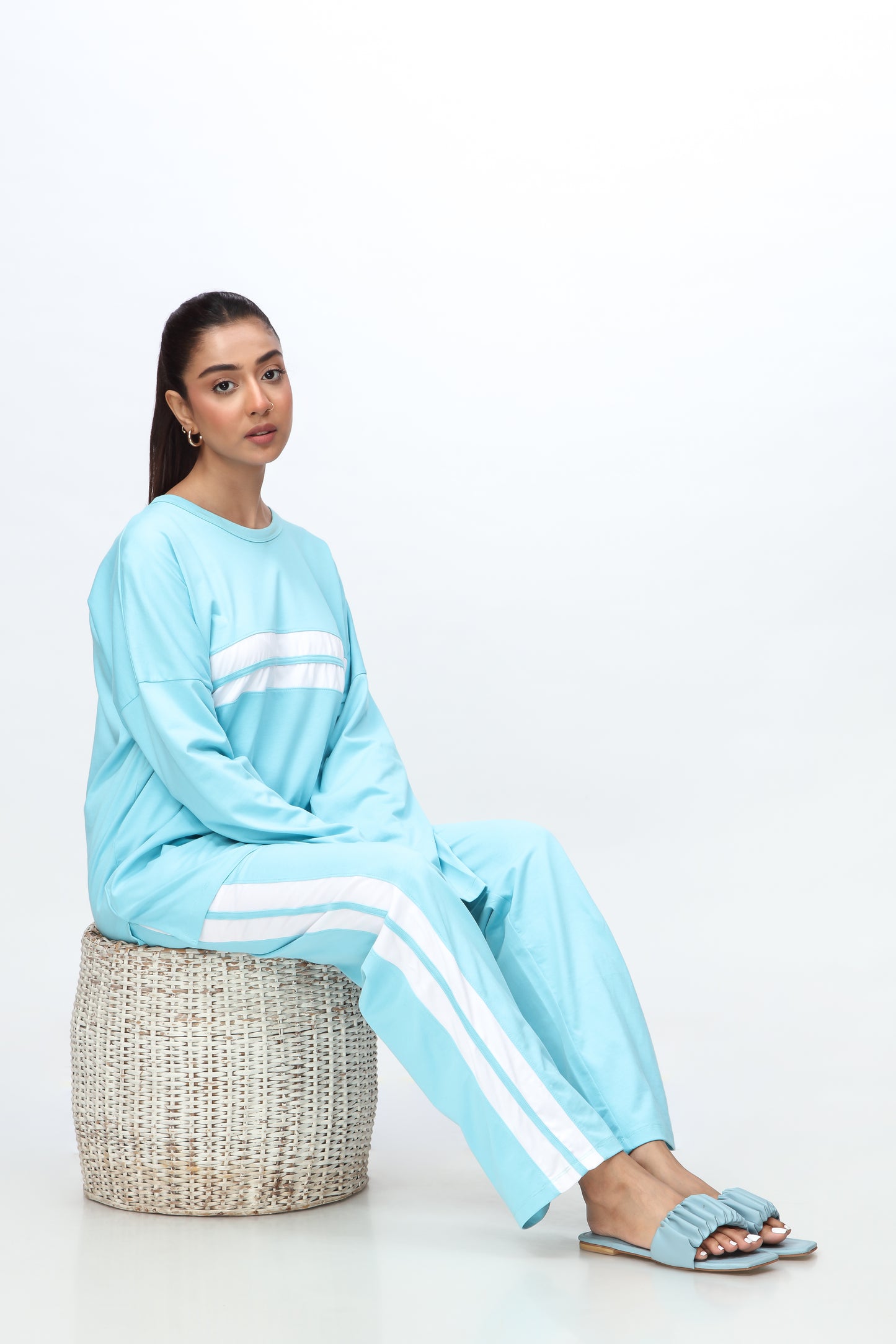 Blue & White Co-ord Set