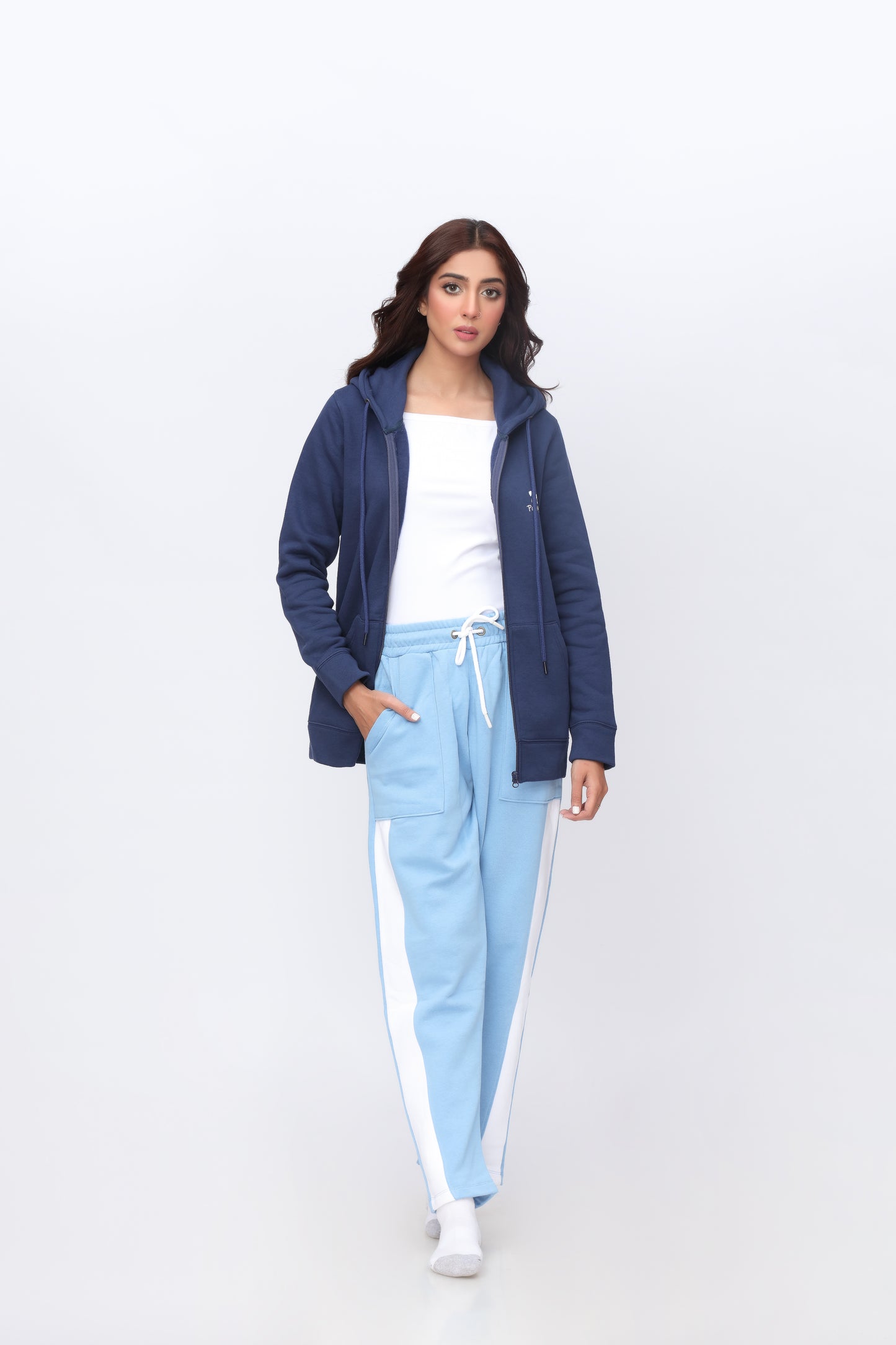 Zipper Blue Co-ord Set