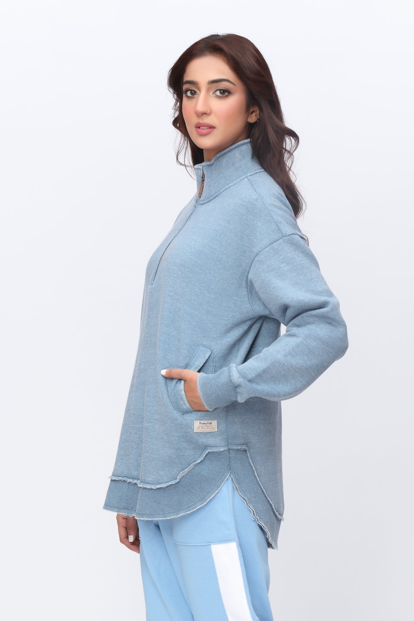 Oversized Burnout Mockneck