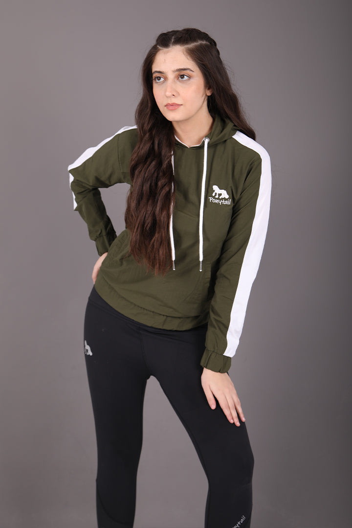 The drape upper (Olive Green)
