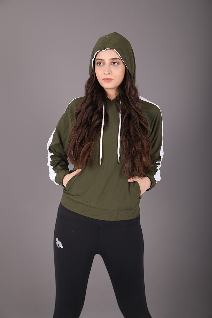The drape upper (Olive Green)