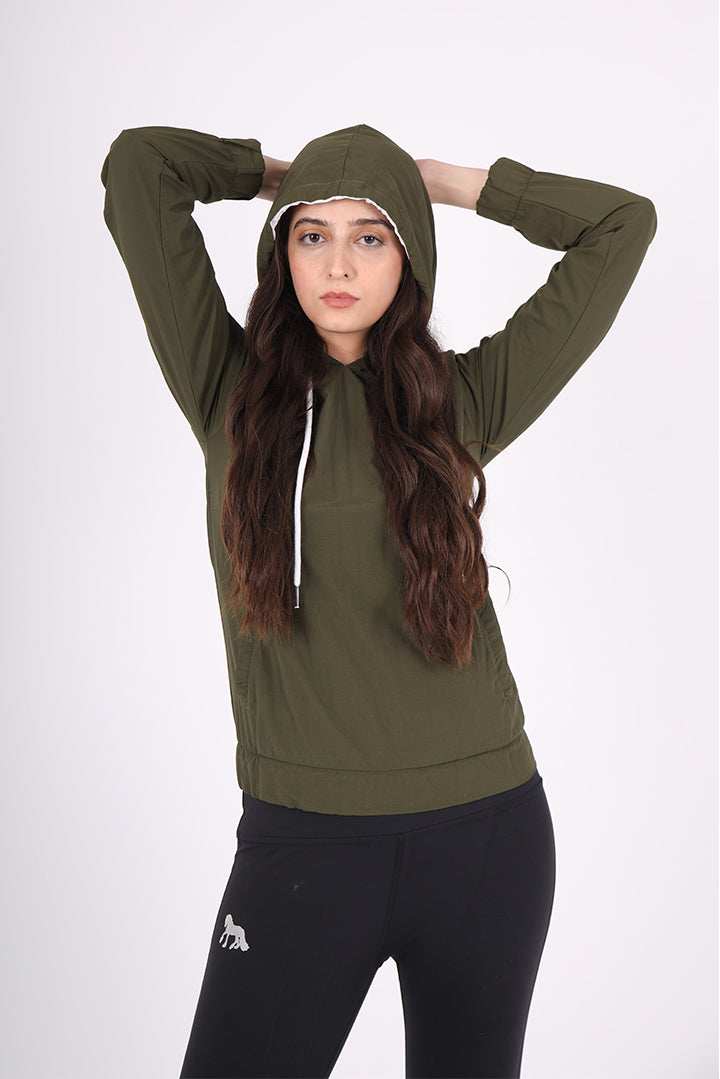 The drape upper (Olive Green)