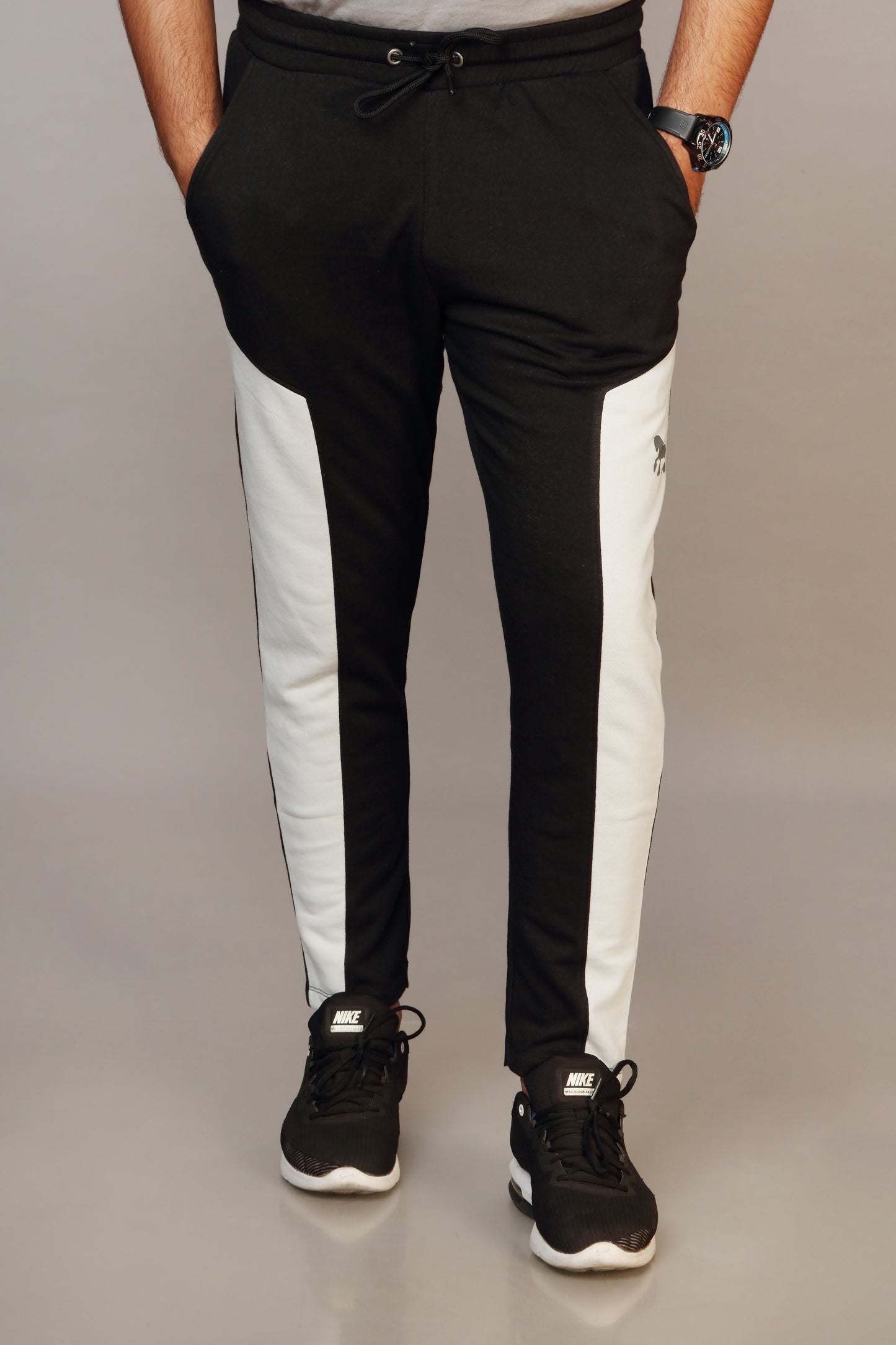 Black and White Panel Trouser