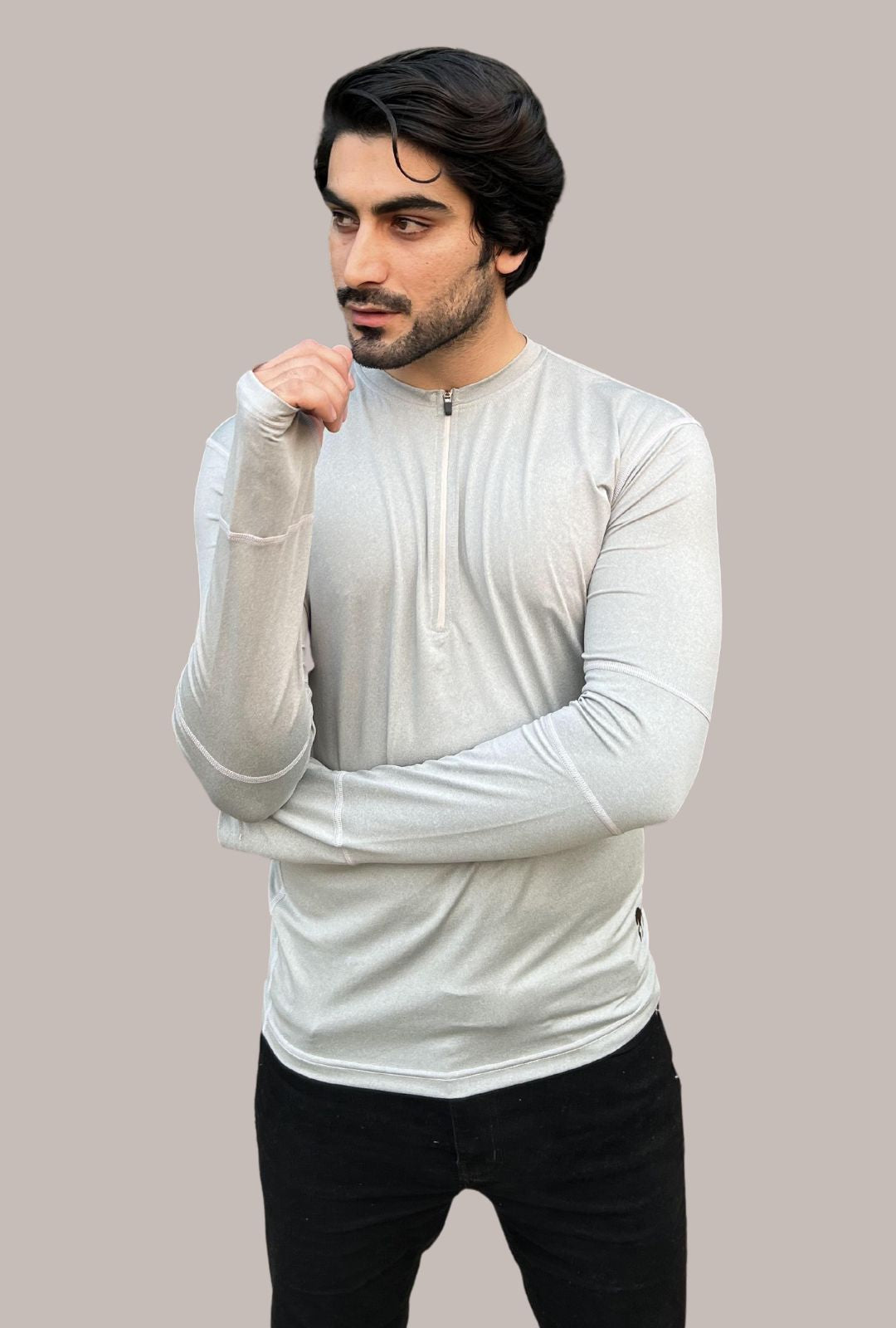 Grey Panelled Baselayer