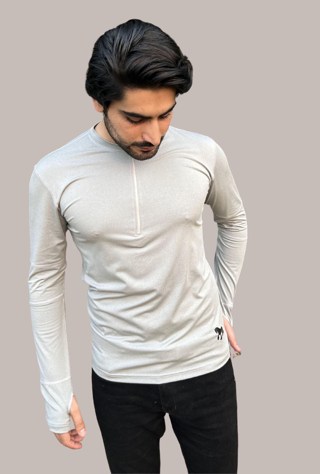 Grey Panelled Baselayer